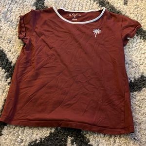 Girls Roxy maroon T-shirt. Size 12.
